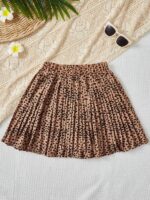 SHEIN Girls Allover Print Pleated Skirt - Image 5