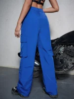 SHEIN ICON Bikercore Patchwork Detail Flap Pocket Cargo Pants - Image 6