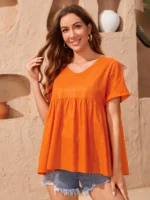 Shein Ruffle Hem Blouse - Image 6