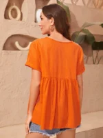 Shein Ruffle Hem Blouse - Image 3