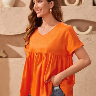 Shein Ruffle Hem Blouse