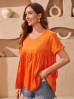 Shein Ruffle Hem Blouse - Image 4