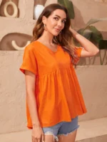 Shein Ruffle Hem Blouse - Image 2