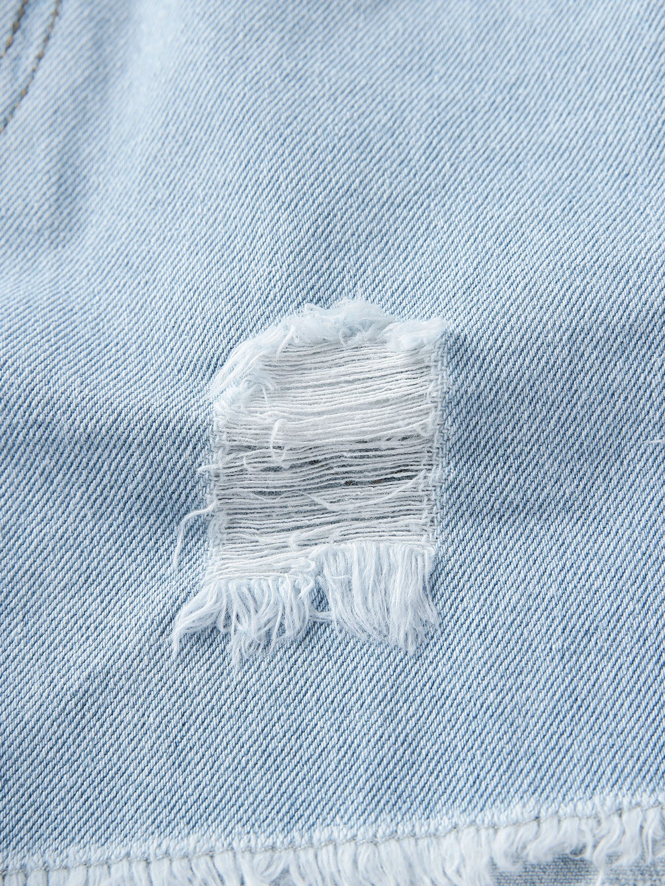 SHEIN Teen Girl Light Washed A-Line Denim Shorts - Image 5