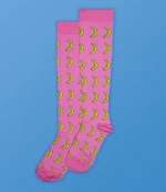 SHEIN Unisex Pink Yellow Banana Print Socks - Image 6