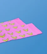 SHEIN Unisex Pink Yellow Banana Print Socks - Image 5