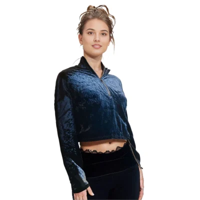 Shein Cropped velvet sweatshirt