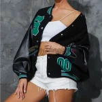 Shein varsity bomber baseball jacket - Image 4