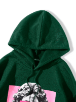 SHEIN EZwear Graphic Phrase & Character Hooded Thermal Hooded Hoodie - Image 4