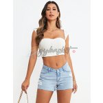 SHEIN Teen Girl Light Washed A-Line Denim Shorts