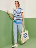 Shein Striped Pattern Sweater Vest Without Tee - Image 2