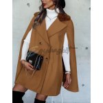 Shein Borg Collar Cloak Sleeve Double Breasted Overcoat