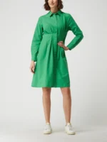 s.Oliver Hemdblusenkleid aus Baumwolle in gruen