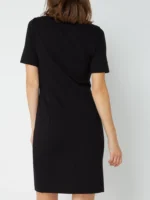 Comma classic dress with decorative piping in black - Image 3