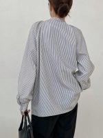 SHEIN Casual striped long sleeve blouse - Image 7