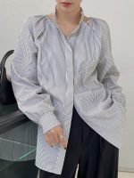 SHEIN Casual striped long sleeve blouse - Image 4