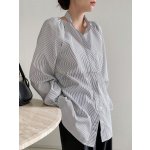 SHEIN Casual striped long sleeve blouse - Image 2