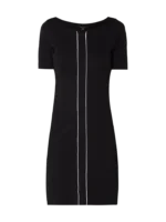 Comma classic dress with decorative piping in black - Image 5