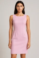 Shein Pink Sleeveless Sheath Dress