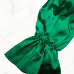 Shein Emerald Green Satin Off-Shoulder Puff Sleeve Top - Image 3