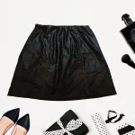 Shein Sleek Faux Leather A-Line Skirt
