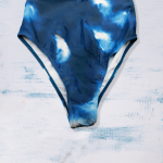 Shein Tie-Dye Sky Halter One-Piece Swimsuit - Image 2