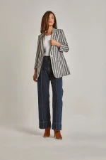 Tommy Hilfiger women's suit casual striped blazer - Image 4