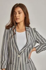 Tommy Hilfiger women's suit casual striped blazer - Image 3