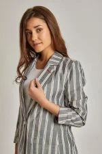 Tommy Hilfiger women's suit casual striped blazer - Image 6