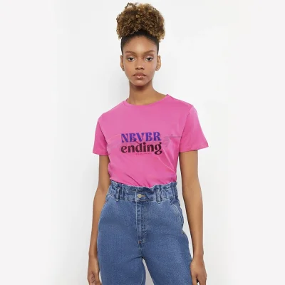 Women's "Never Ending" Pink Graphic Tee