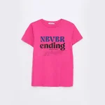 Women's "Never Ending" Pink Graphic Tee - Image 3