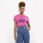 Women's "Never Ending" Pink Graphic Tee - Image 6