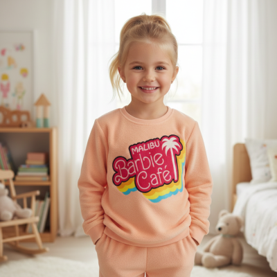 LCWAIKIKI BARBIE girls fleece pajama set