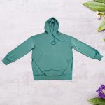 Shein Solid Green Hoodie with Drawstring Detail - Image 5