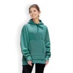 Shein Solid Green Hoodie with Drawstring Detail