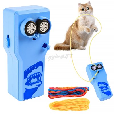 loop lasso toy pets game  blue shark