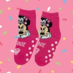 Disney Minnie Mouse girls slipper socks with rubber floor grips