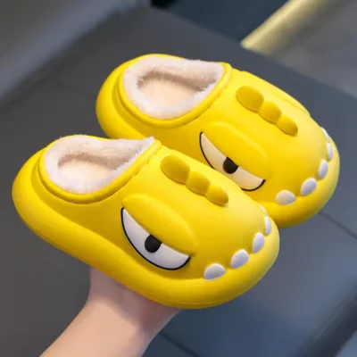 Children's Cotton Slippers Yellow 17 cm