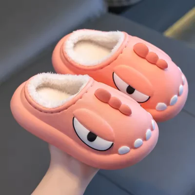 Children's Cotton Slippers Pink 18 cm