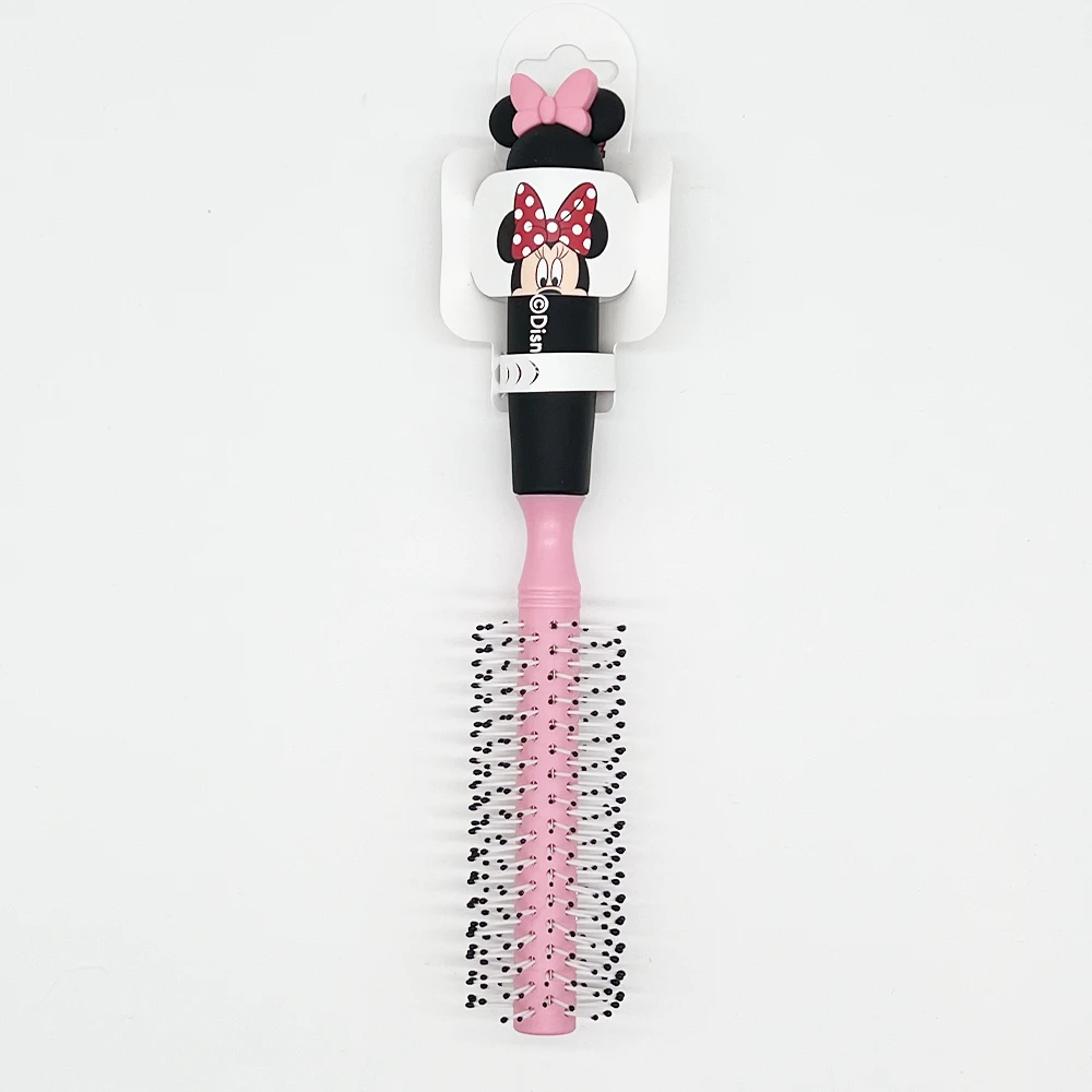 bbrush1 Minnie Mouse Round Hair Brush BLACK HANDLE - Image 1