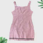 Pink Tweed Style Dress - Image 2