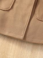SHEIN Khaki Wool Coat Hoodie - Image 3