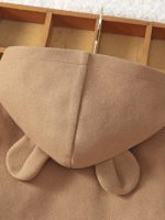 SHEIN Khaki Wool Coat Hoodie - Image 4