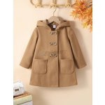 SHEIN Khaki Wool Coat Hoodie