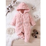 Heart Pattern Teddy Jumpsuit