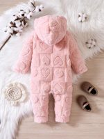 Heart Pattern Teddy Jumpsuit - Image 4