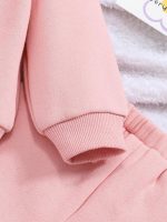 SHEIN Kids Floral Patch Sweatshirt & Pants - Image 3