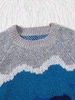 Shein Boys' Self-Design Sleeves Sweater - Image 5