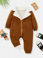SHEIN Teddy Lined Zipper  Jumpsuit