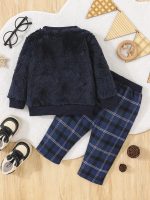 Shein Kids Plaid Pocket Pullover - Image 2
